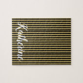 Gold und Black Stripe Jigsaw Puzzle Daisy (Horizontal)