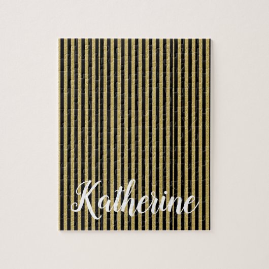 Gold und Black Stripe Jigsaw Puzzle Daisy (Vertikal)