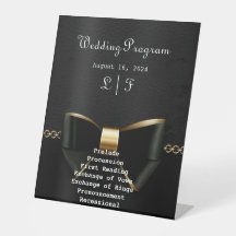 Gold- und Black Tuxedo-Hochzeitsprogramm