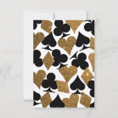 Gold und Black Vegas Destiny Unterkünfte Einladung (Rückseite)