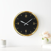 Gold- und Black-Wall-Uhr Große Wanduhr (Zuhause)