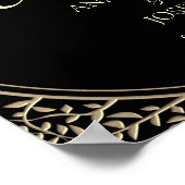 Gold und Black Wedding Poster (Ecke)