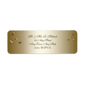 Gold- und Black Wedding-Rücksendeadresse (Vorne)