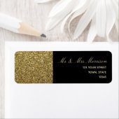 Gold- und Black Wedding-Rücksendeadresse (Insitu)