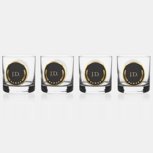 Gold und Black Whiskey Glass Whiskyglas (Hinten)