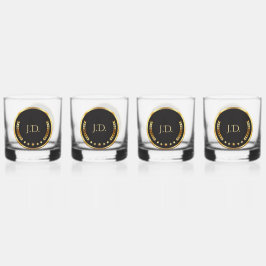 Gold und Black Whiskey Glass Whiskyglas