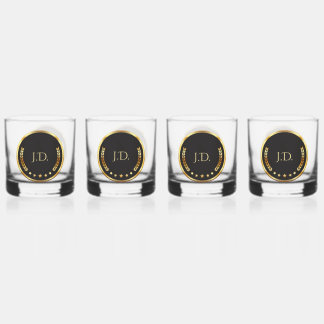Gold und Black Whiskey Glass Whiskyglas