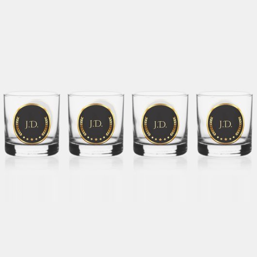 Gold und Black Whiskey Glass Whiskyglas (Vorderseite)