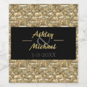 Gold- und Black-Wine-Label Weinetikett (Einzelnes Label)