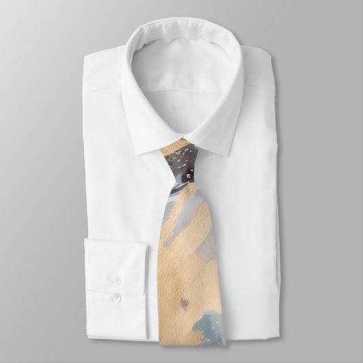 Gold und Blau abstrakt Krawatte (Gebunden)