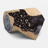 Gold und Blau abstrakt Krawatte (Gerollt)