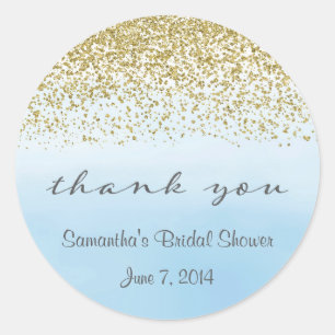 Gold und Blau Vielen Dank Stickers