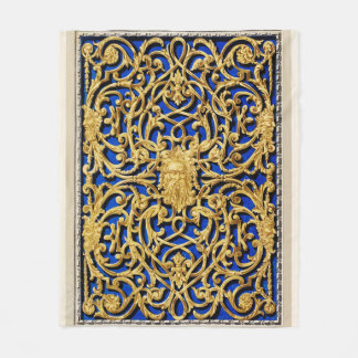 Gold- und Blaudecke Fleecedecke