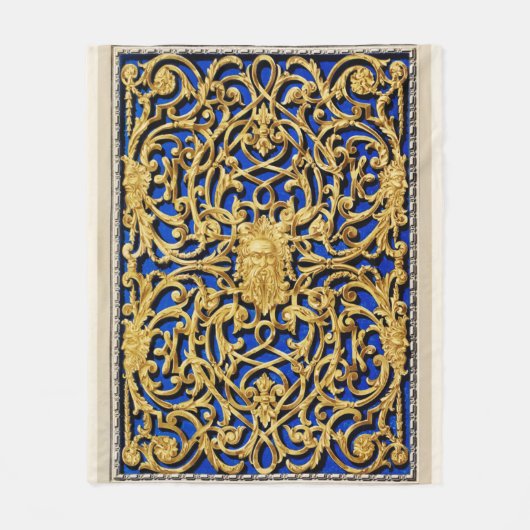 Gold- und Blaudecke Fleecedecke (Vorderseite)
