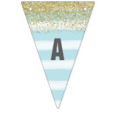 Gold und blaue alles- Gute zum Geburtstagfahne Wimpelkette (Dritte Fahne)