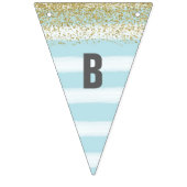 Gold und blaue Brautparty-Fahne Wimpelkette (Zweite Fahne)