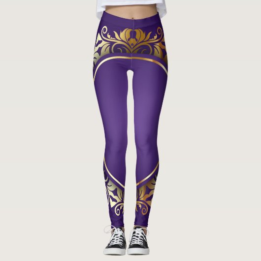 Gold und blaue Leggings (Vorderseite)