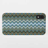 Gold und Blaue Streifen Case-Mate iPhone Hülle (Rückseite (Horizontal))