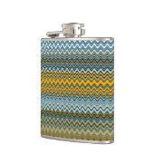 Gold und Blaue Streifen Flachmann (Links)