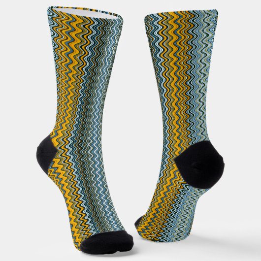 Gold und Blaue Streifen Socken (Gewinkelt)