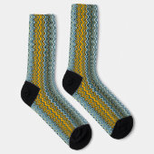Gold und Blaue Streifen Socken (Rechts)