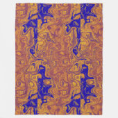 Gold und Blauer Feuerstein Fleecedecke (Vorderseite)