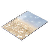 Gold und Blauer Glitzer Notizblock (Linke Seite)