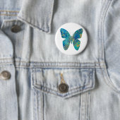 Gold und Blauer Schmetterling - Abzeichen Button (Beispiel)