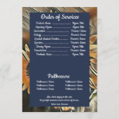 Gold und Blauer Sonnenblumen Kunst | Foto | Beerdi Programm (Rückseite)