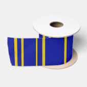 Gold und Blauer Streifen Satinband (Spule)