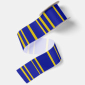 Gold und Blauer Streifen Satinband (Rückseite)
