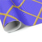 Gold- und Blauer Umschlagpapier Geschenkpapier (Rolleneckpunkt)
