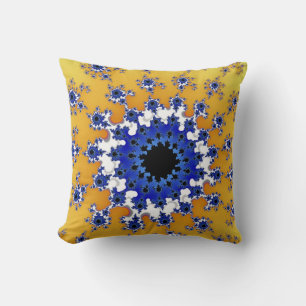 Gold und blaues Auge Kissen
