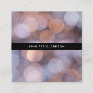 Gold und blaues bokeh beruflicher Fotograf Quadratische Visitenkarte