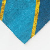 Gold und blaues Muster auf Grunge Hintergrund, nah Fleecedecke (Ecke)