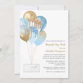 Gold und Blue Baby oder Brautparty per Mail Einladung (Vorderseite)