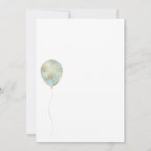 Gold und Blue Baby oder Brautparty per Mail Einladung (Rückseite)