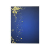 Gold und Blue Christmas Scrapbooking Paper Pad Notizblock (Rotiert)