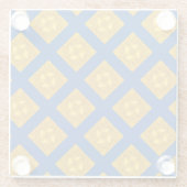 Gold und Blue Criss Cross Glasuntersetzer (Rückseite)