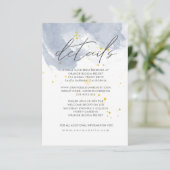 Gold- und Blue-Details-Umschließungskarte Begleitkarte (Stehend Vorderseite)