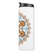 Gold und Blue Dot Mandela Thermosbecher (Nach rechts gedreht)