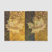 Gold und Blue Dreamy Herbstleaves Collage Seidenpapier (Vorderseite)