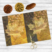 Gold und Blue Dreamy Herbstleaves Collage Seidenpapier