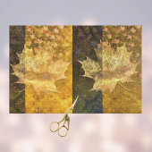 Gold und Blue Dreamy Herbstleaves Collage Seidenpapier