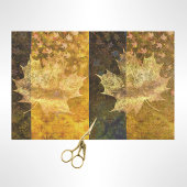 Gold und Blue Dreamy Herbstleaves Collage Seidenpapier