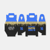Gold und Blue Drippin Swag 16 Geburtstag Geschenkschachtel (Ungefaltet)