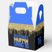 Gold und Blue Drippin Swag 16 Geburtstag Geschenkschachtel (Geöffnet)