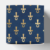 Gold und Blue Egyptian Ankh Pattern Geschenkschachtel (Oben)