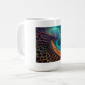 Gold und Blue Fern Kaffeetasse (Vorderseite Links)
