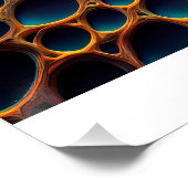 Gold und Blue Fern Poster (Ecke)